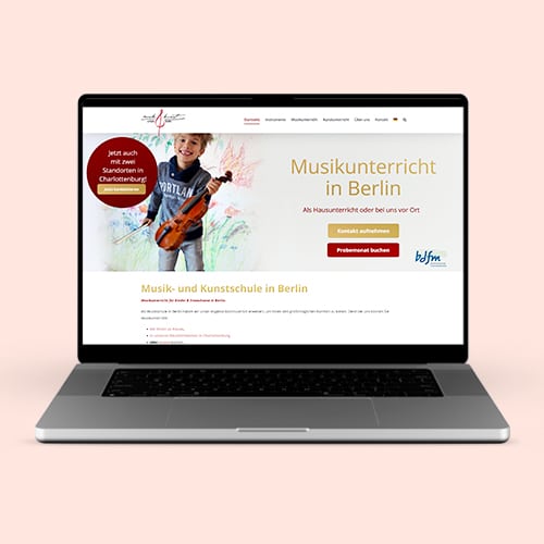 Website-Erstellung für Musikunst aus Berlin