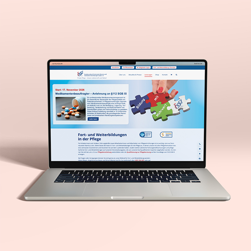 SEO und GEO für den bad e.V. mit technischer Betreuung, Content-Strategien und SISTRIX